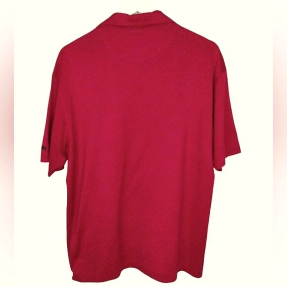 Tiger Woods Red Nike Short Sleeve Polo Shirt size Large Dri-Fit - Picture 2 of 14